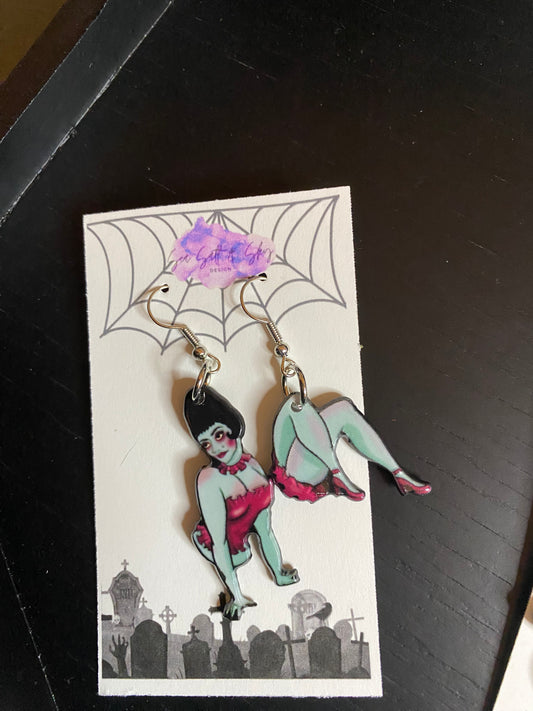 Beetlejuice earrings