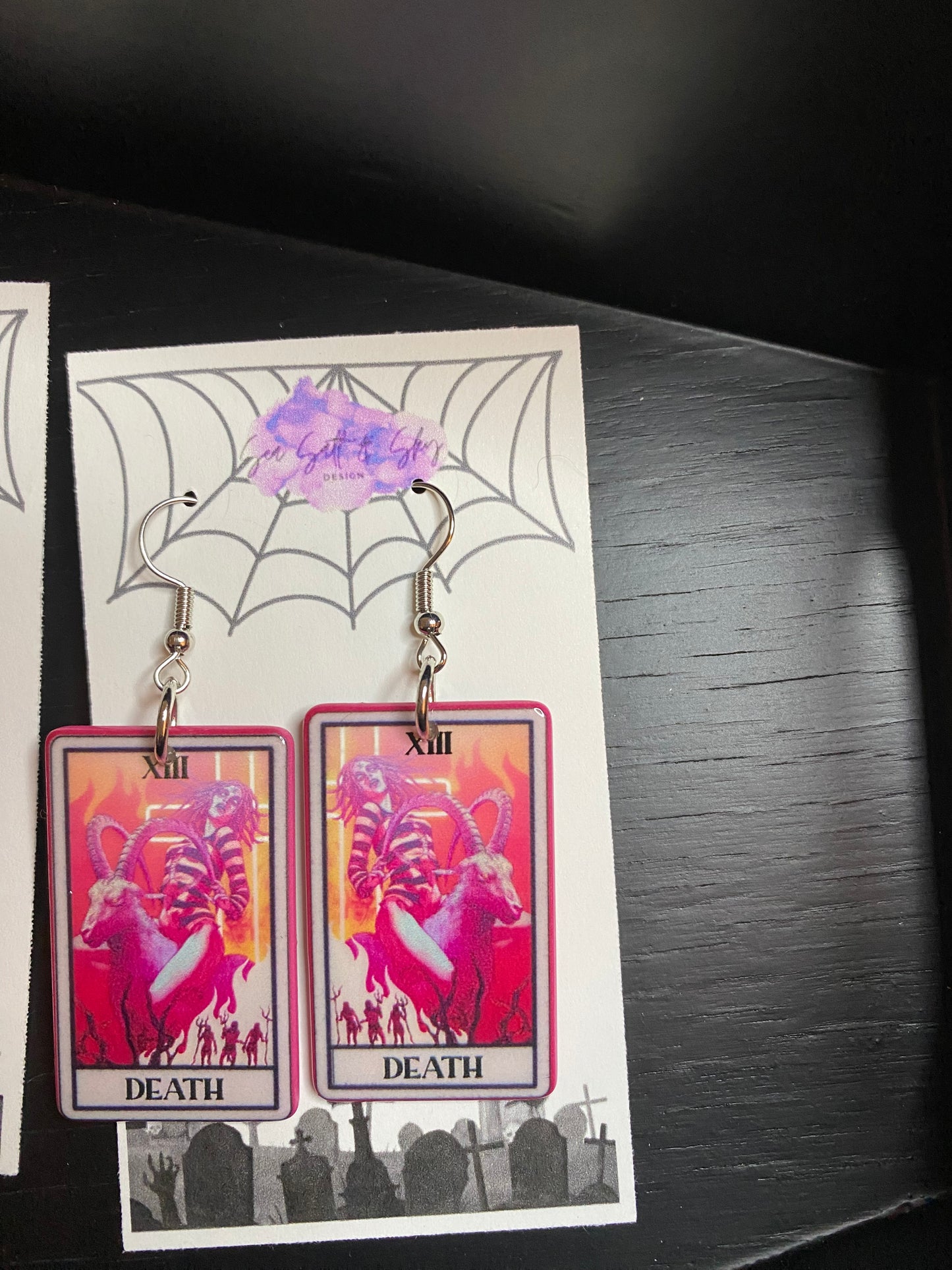 Horror Movie Tarot Earrings