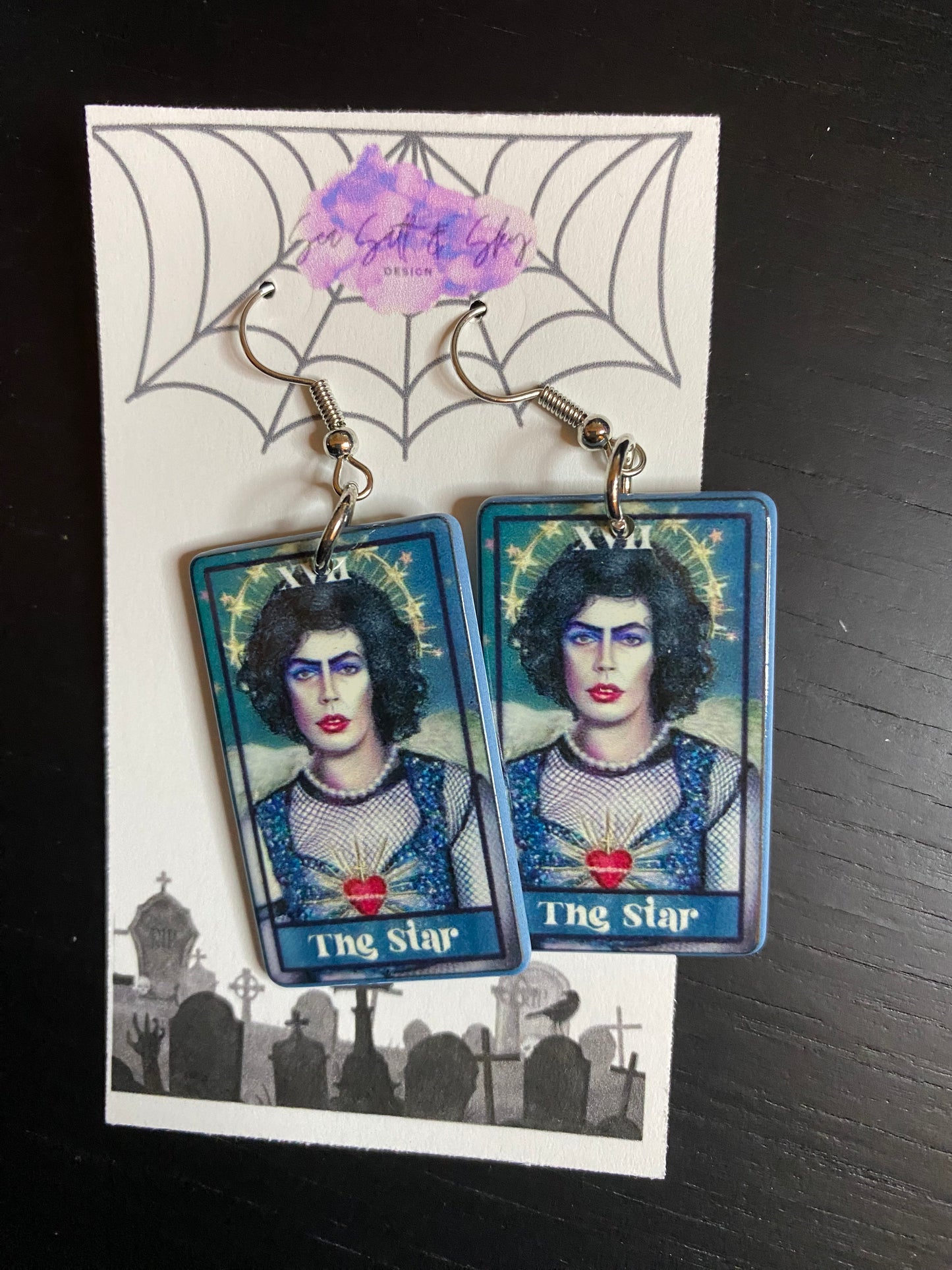 Horror Movie Tarot Earrings