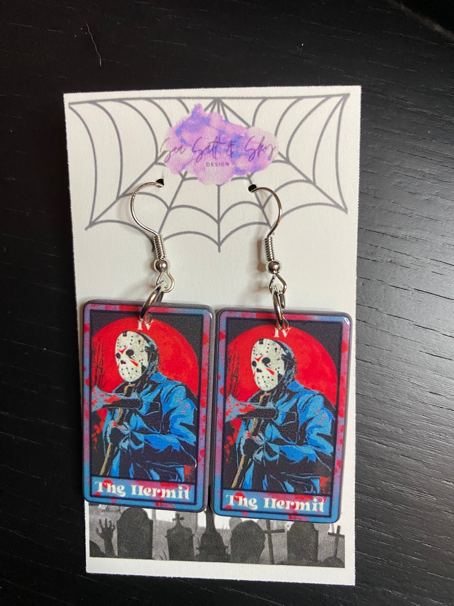 Horror Movie Tarot Earrings