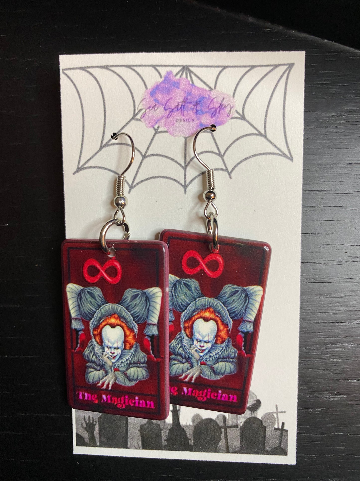 Horror Movie Tarot Earrings