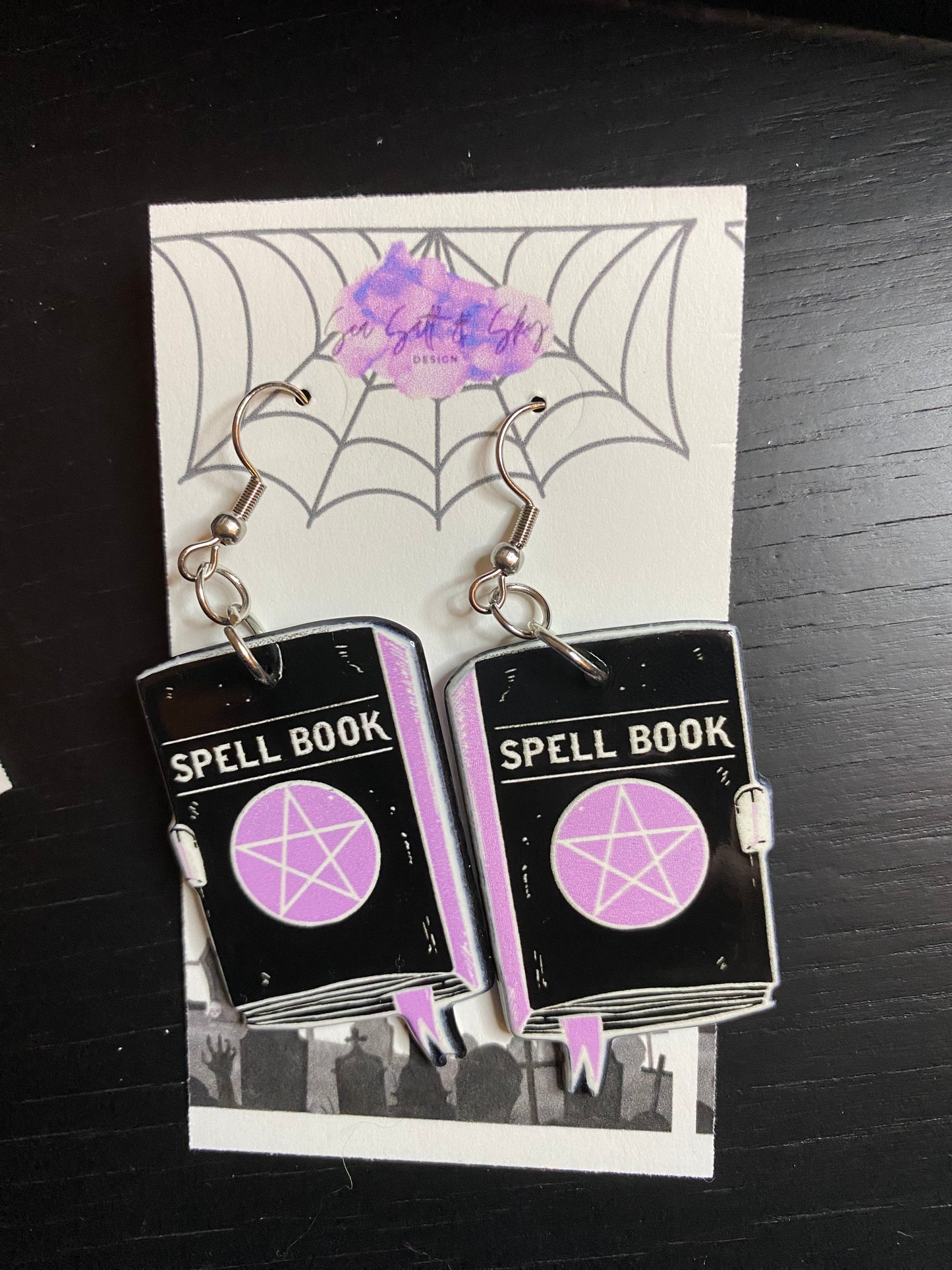 Witchy Themed Acrylic Earrings