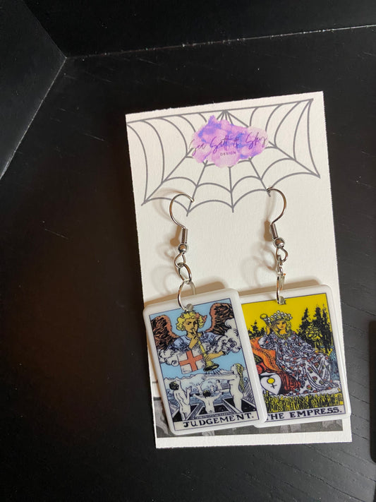 Classic tarot card earrings