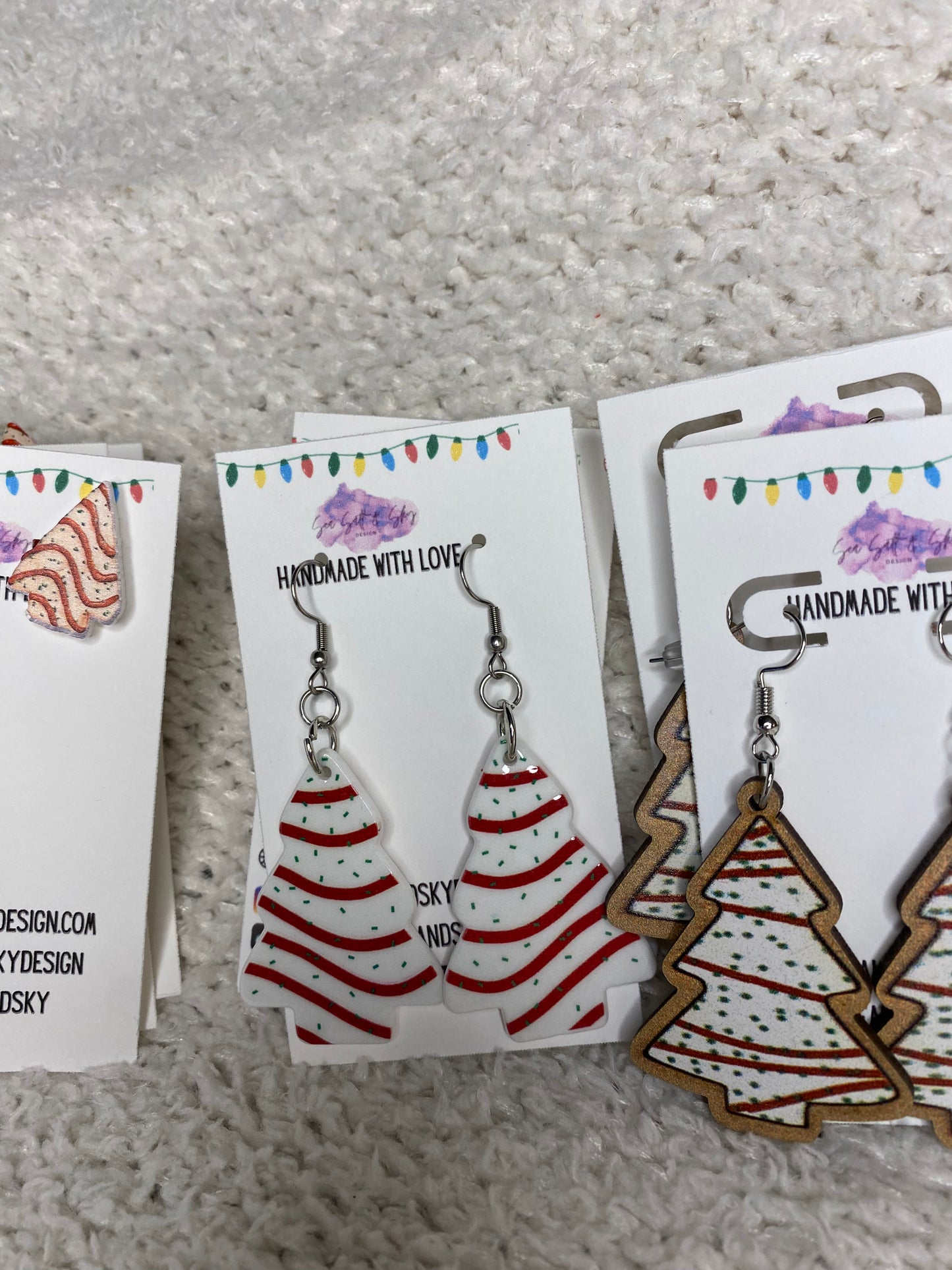 Christmas Tree Cake earrings 🎄