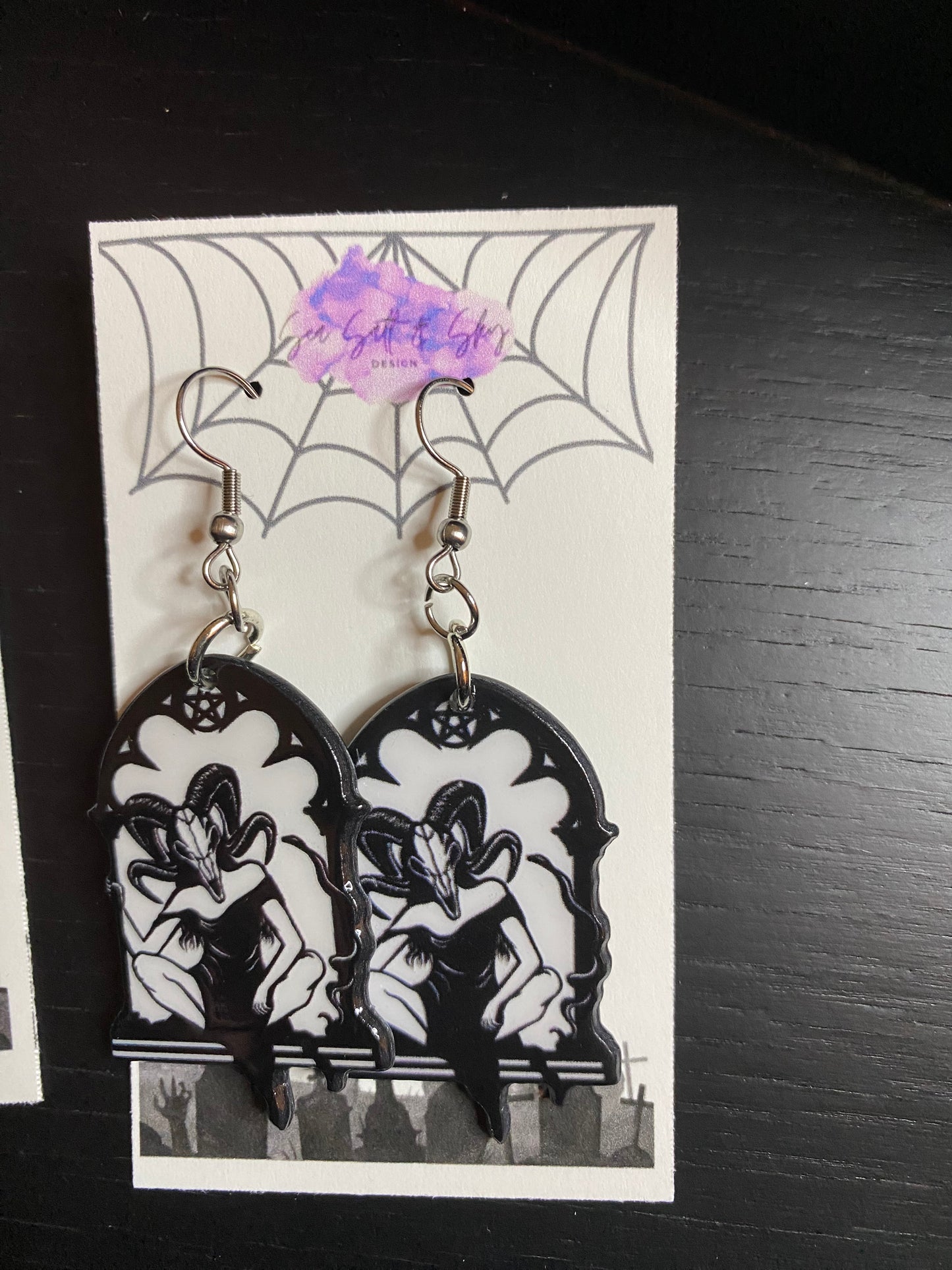 Witchy Themed Acrylic Earrings