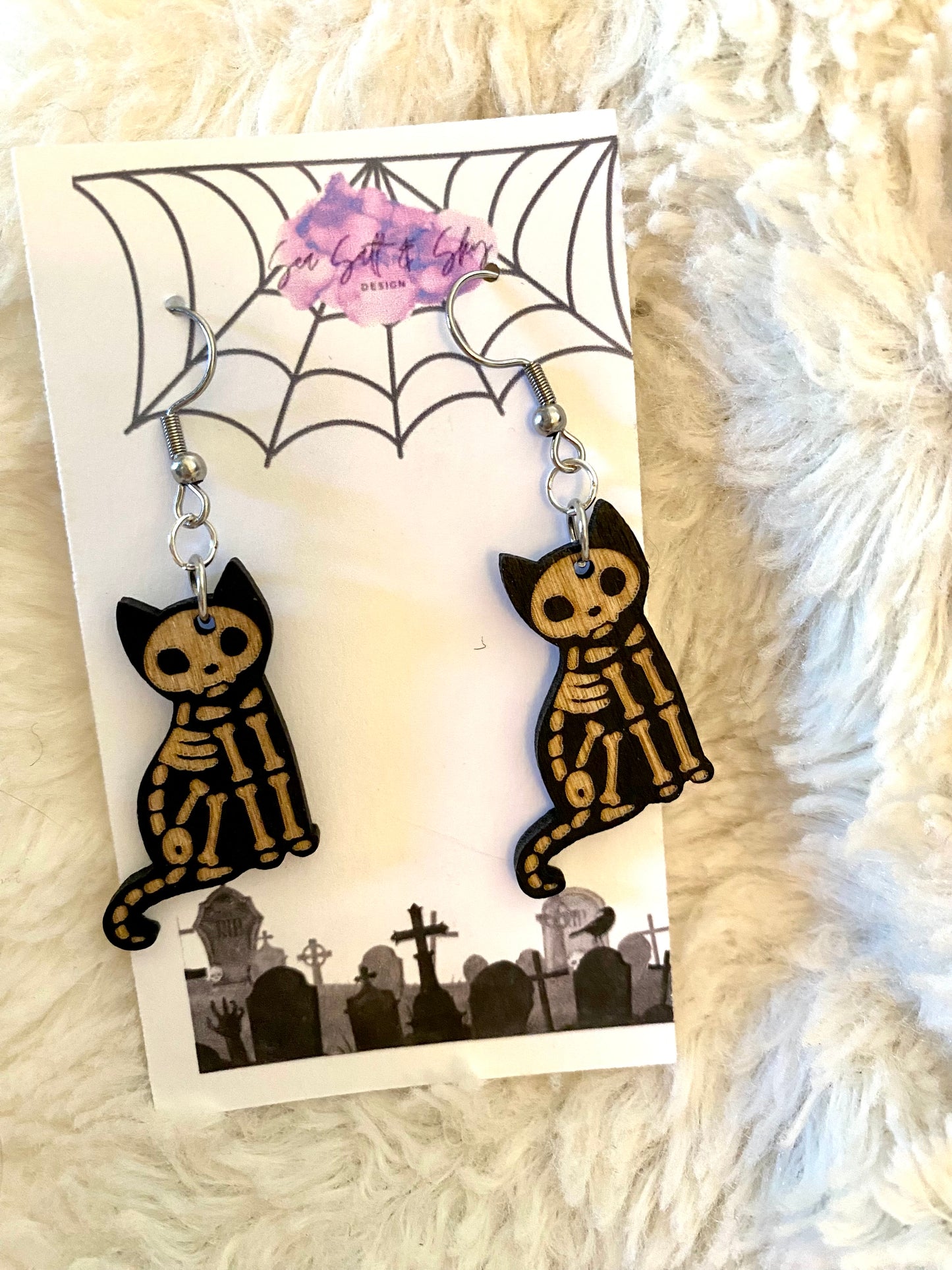 Spooky Cat Earrings