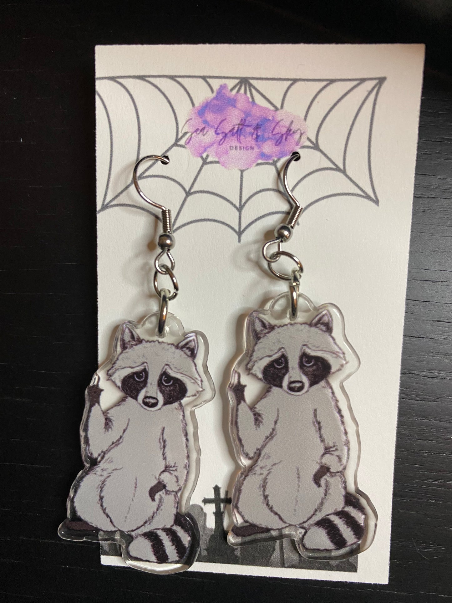 Halloween earrings- Scream, trash pandas, vintage coffins and ghosts!