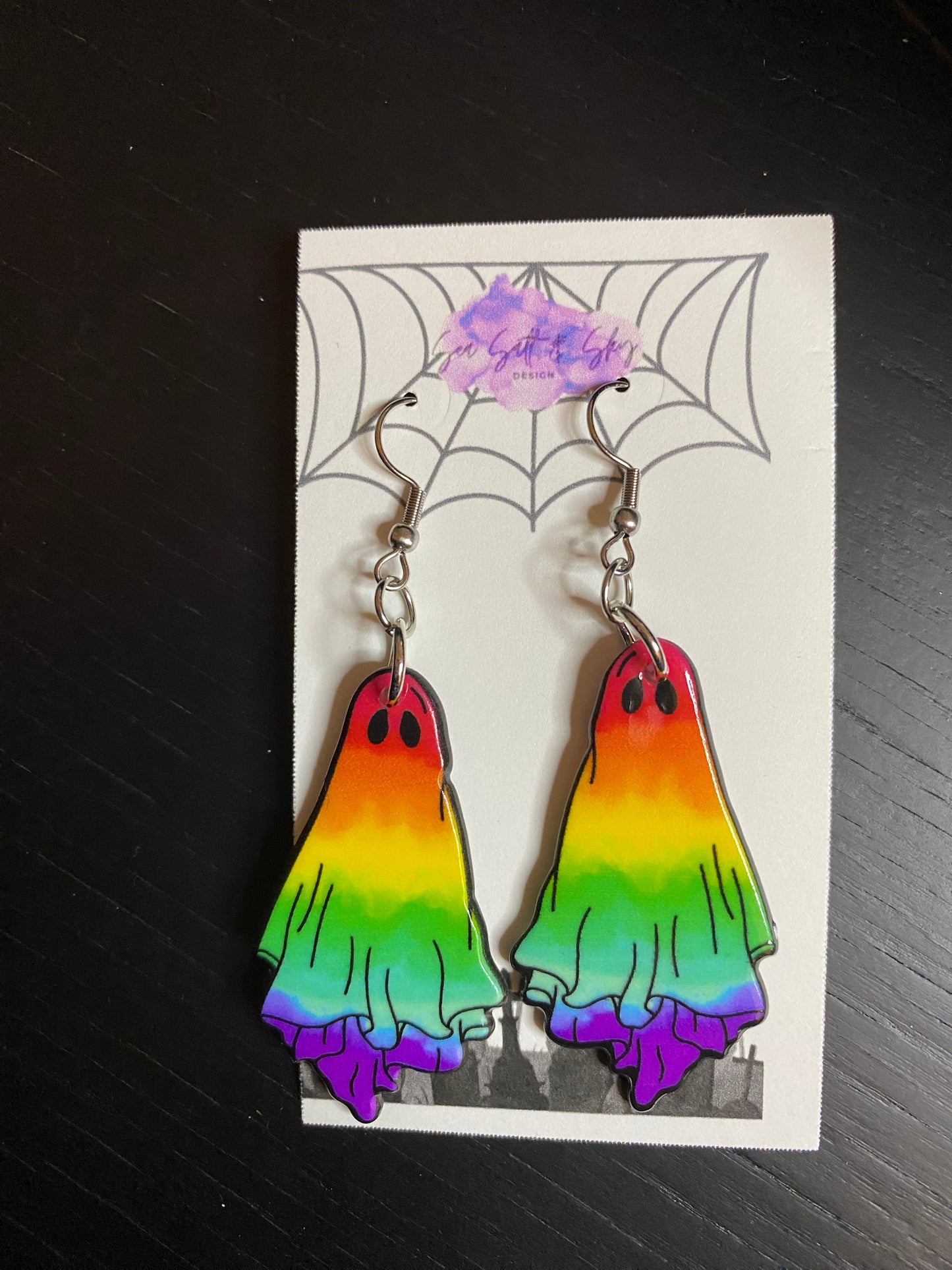 Halloween earrings- Scream, trash pandas, vintage coffins and ghosts!