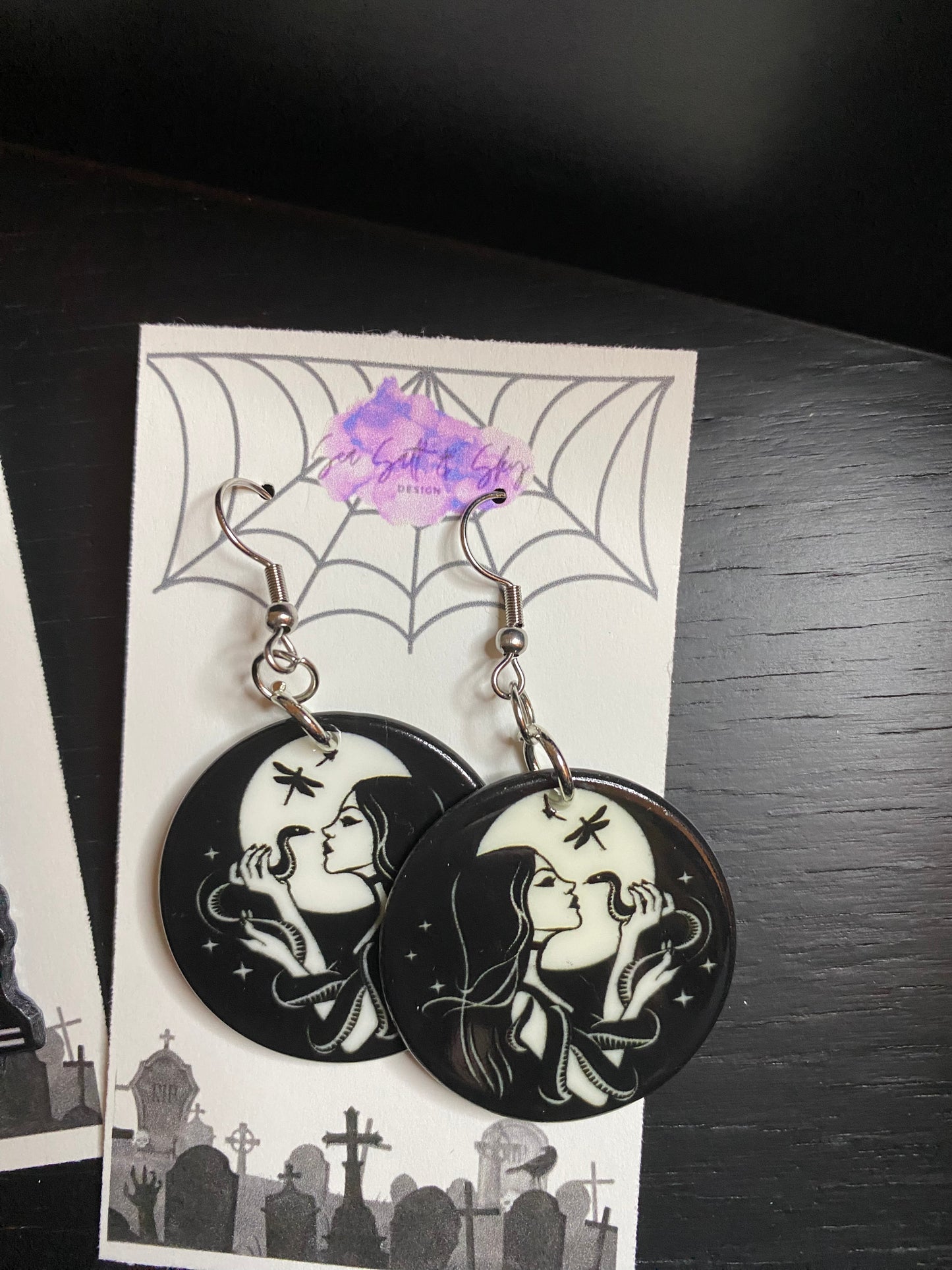 Witchy Themed Acrylic Earrings