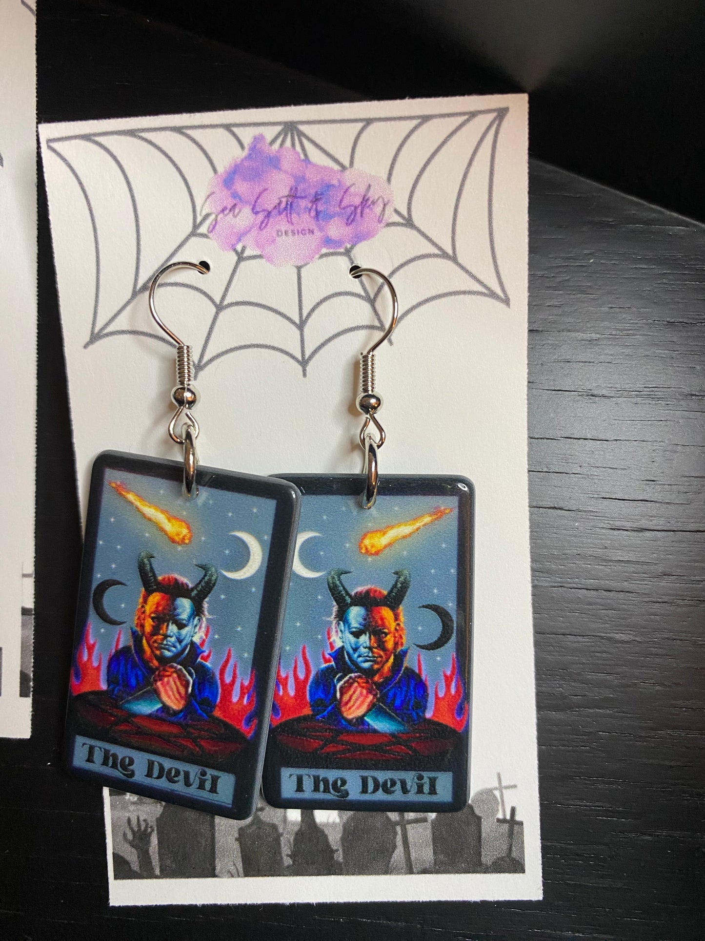 Horror Movie Tarot Earrings