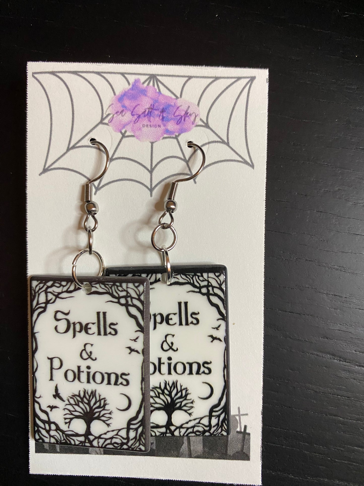 Witchy Themed Acrylic Earrings