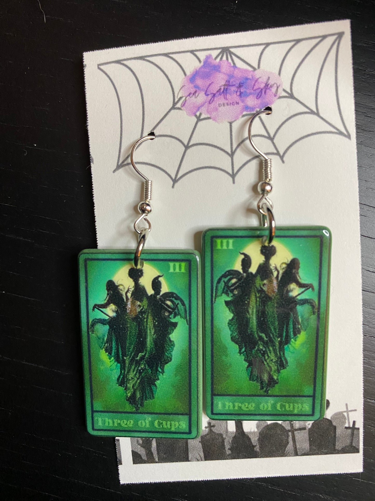 Horror Movie Tarot Earrings