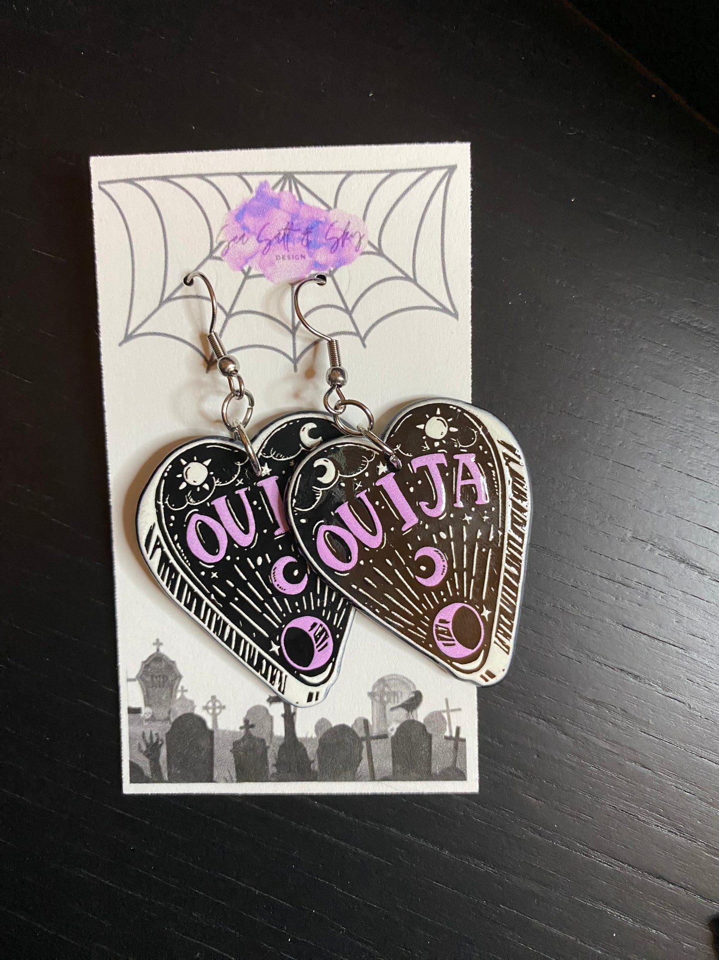 Witchy Themed Acrylic Earrings