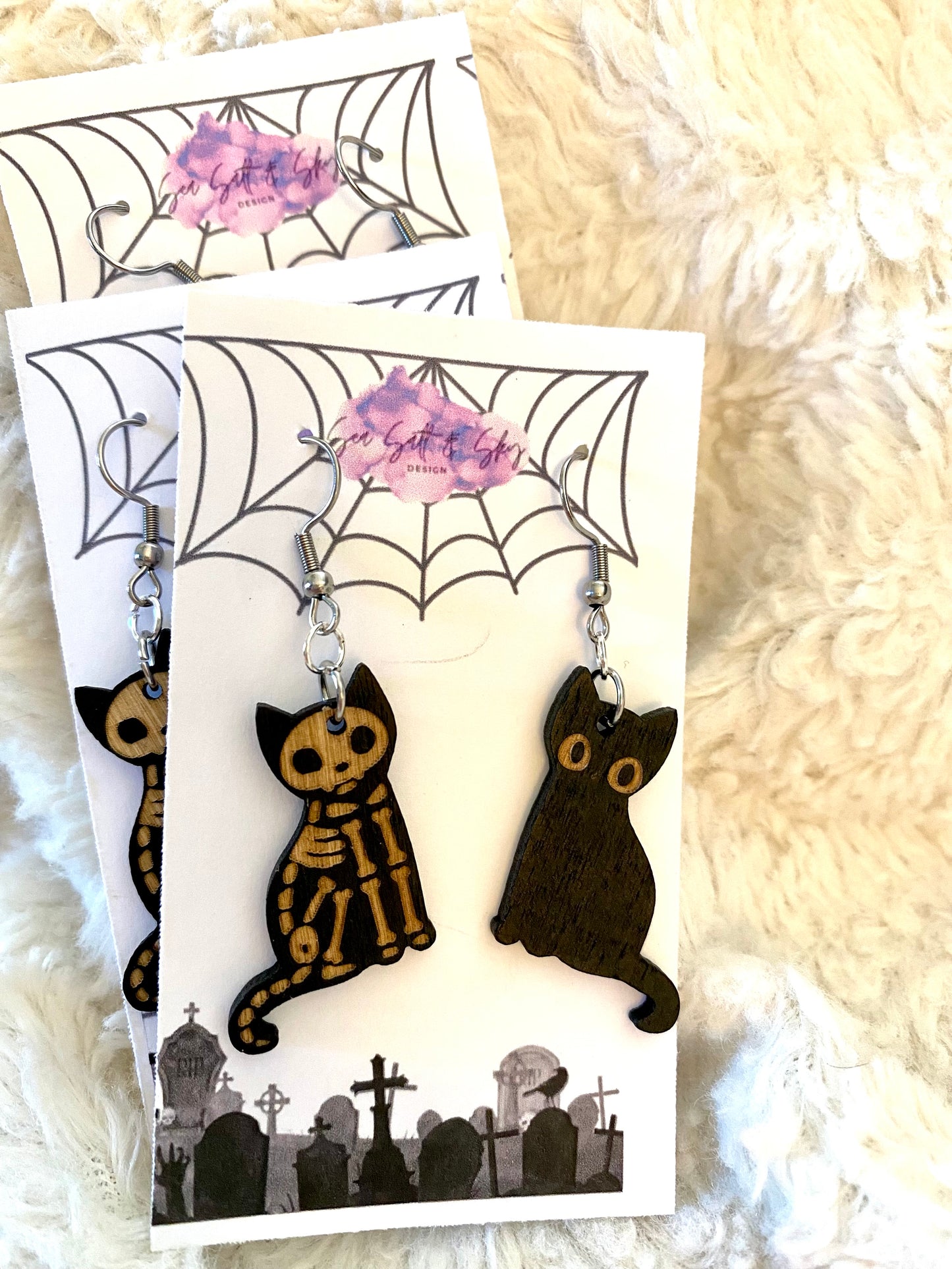 Spooky Cat Earrings