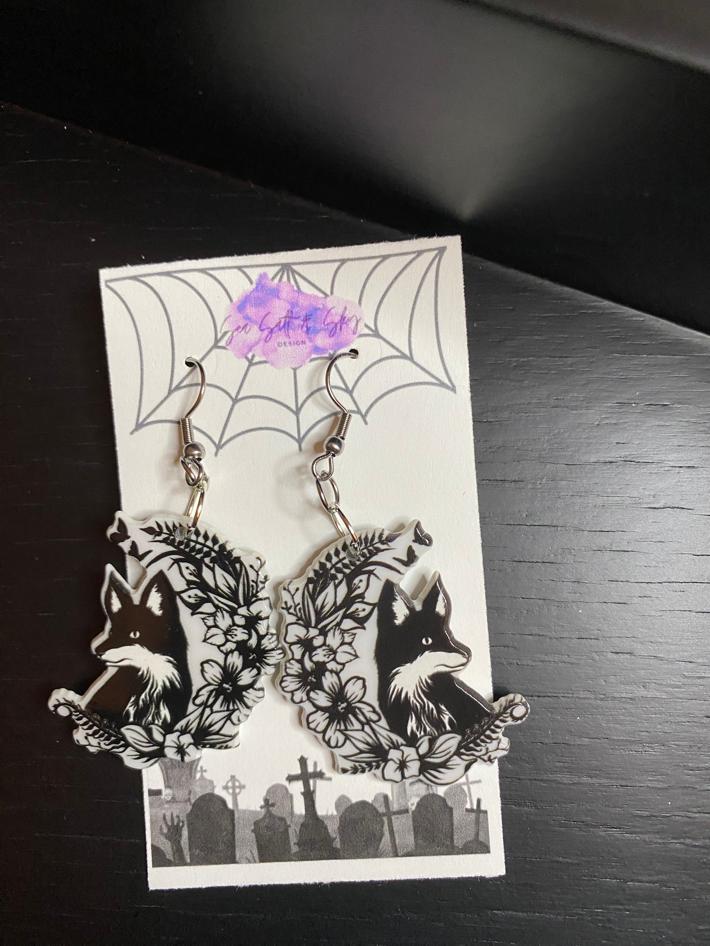 Witchy Themed Acrylic Earrings