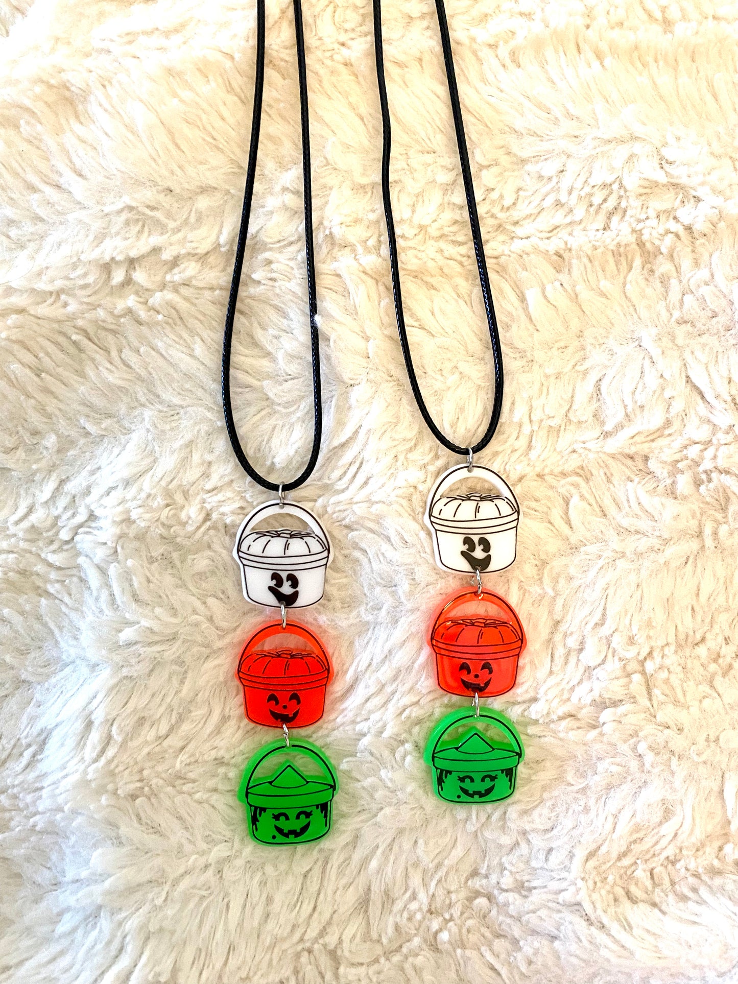 Fast Food Trick or Treat Bucket Earrings or Necklace