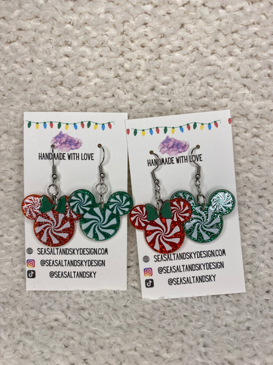 Disney holiday earrings