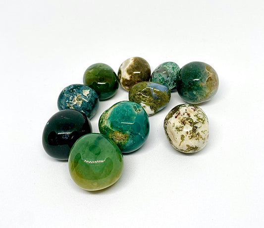 Moss Agate Tumbles