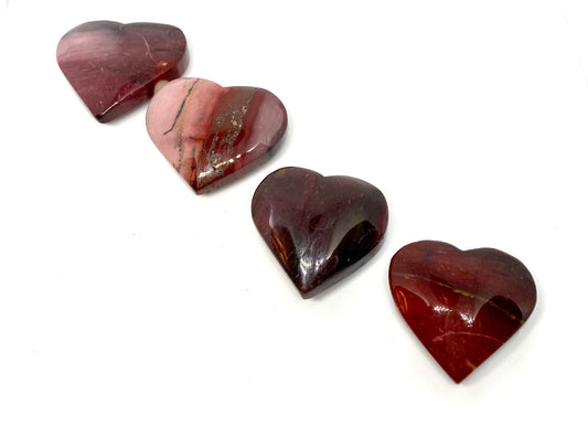 Mookaite hearts