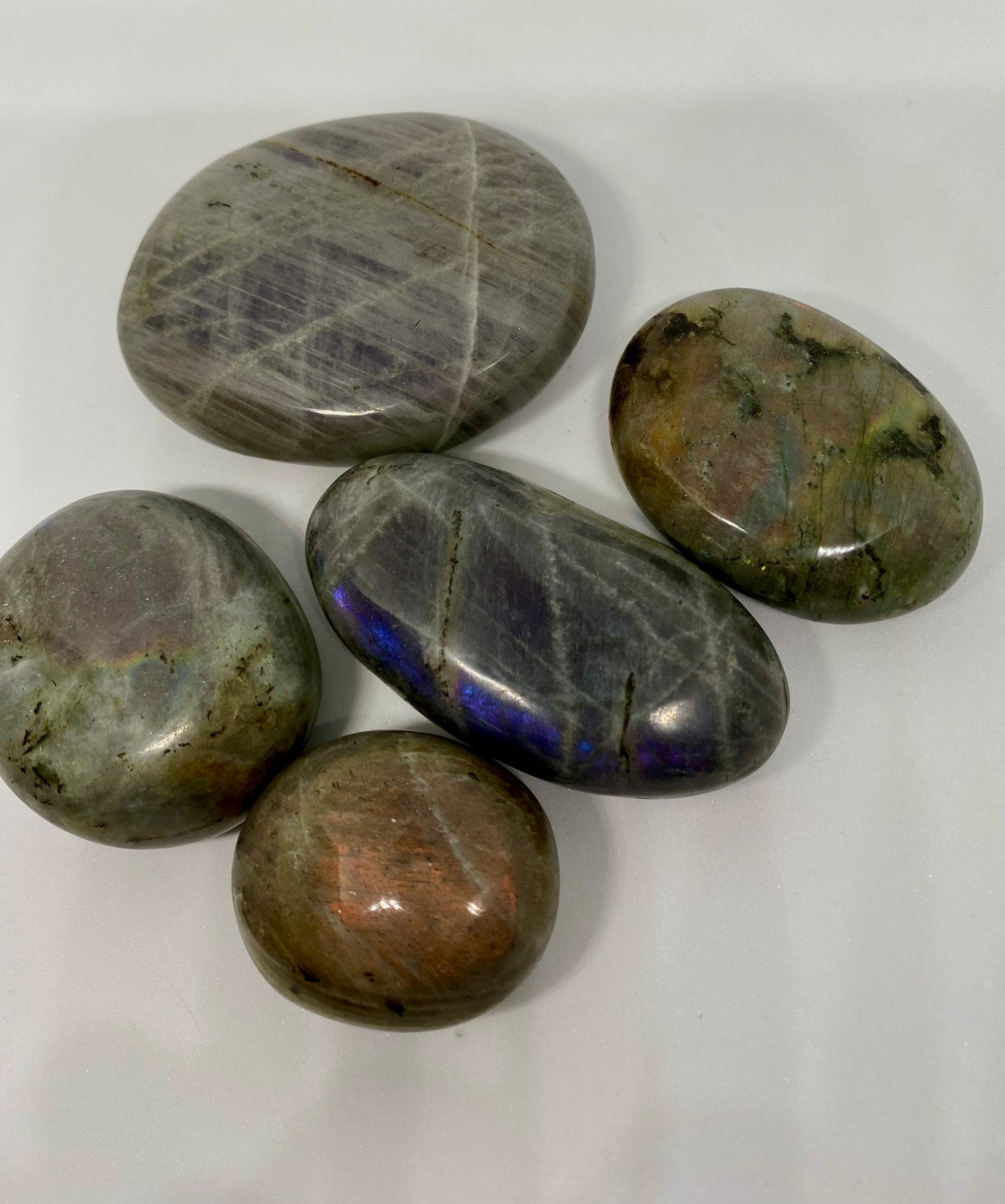 Labradorite palm stones