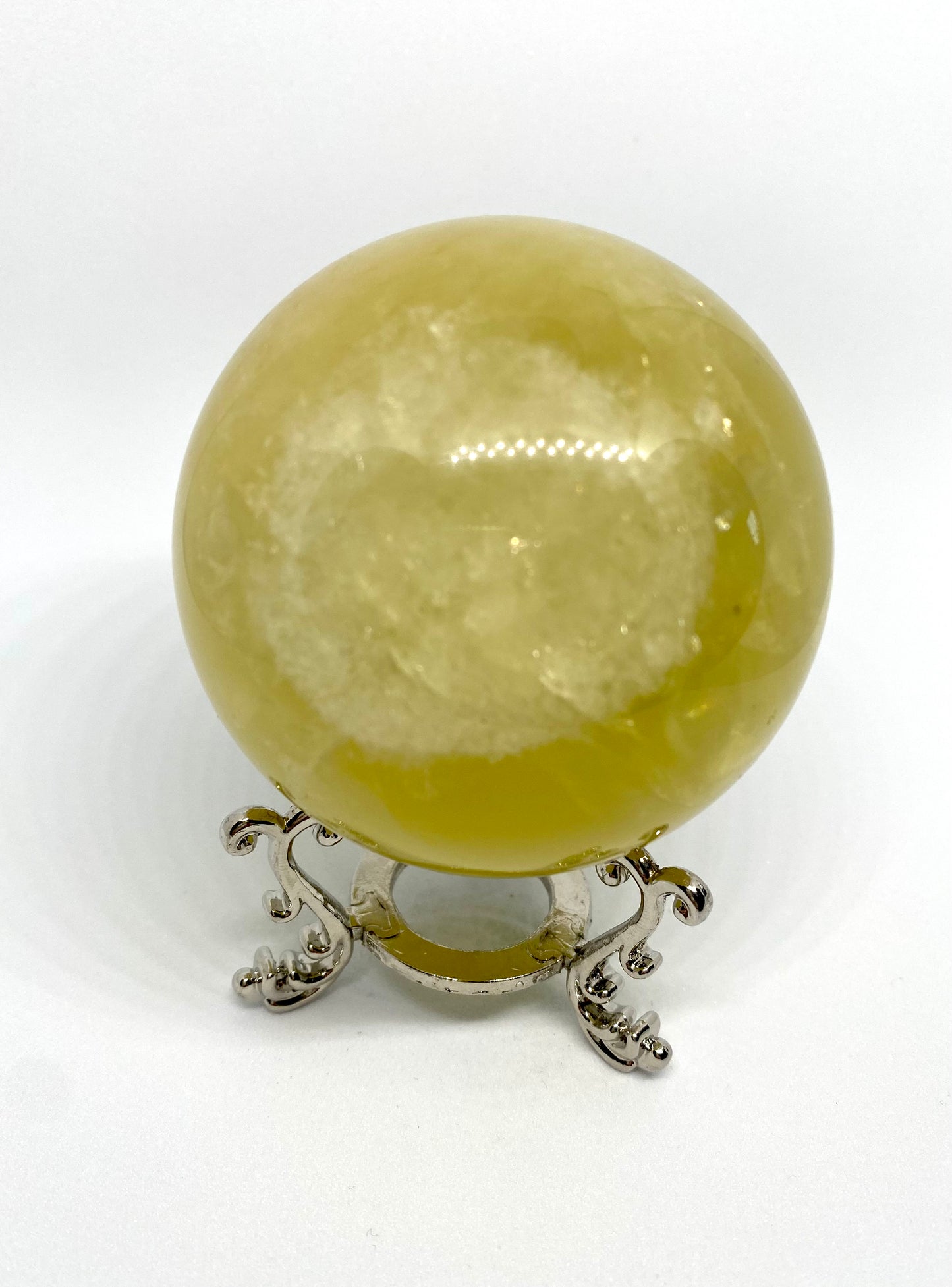 Lemon quartz sphere