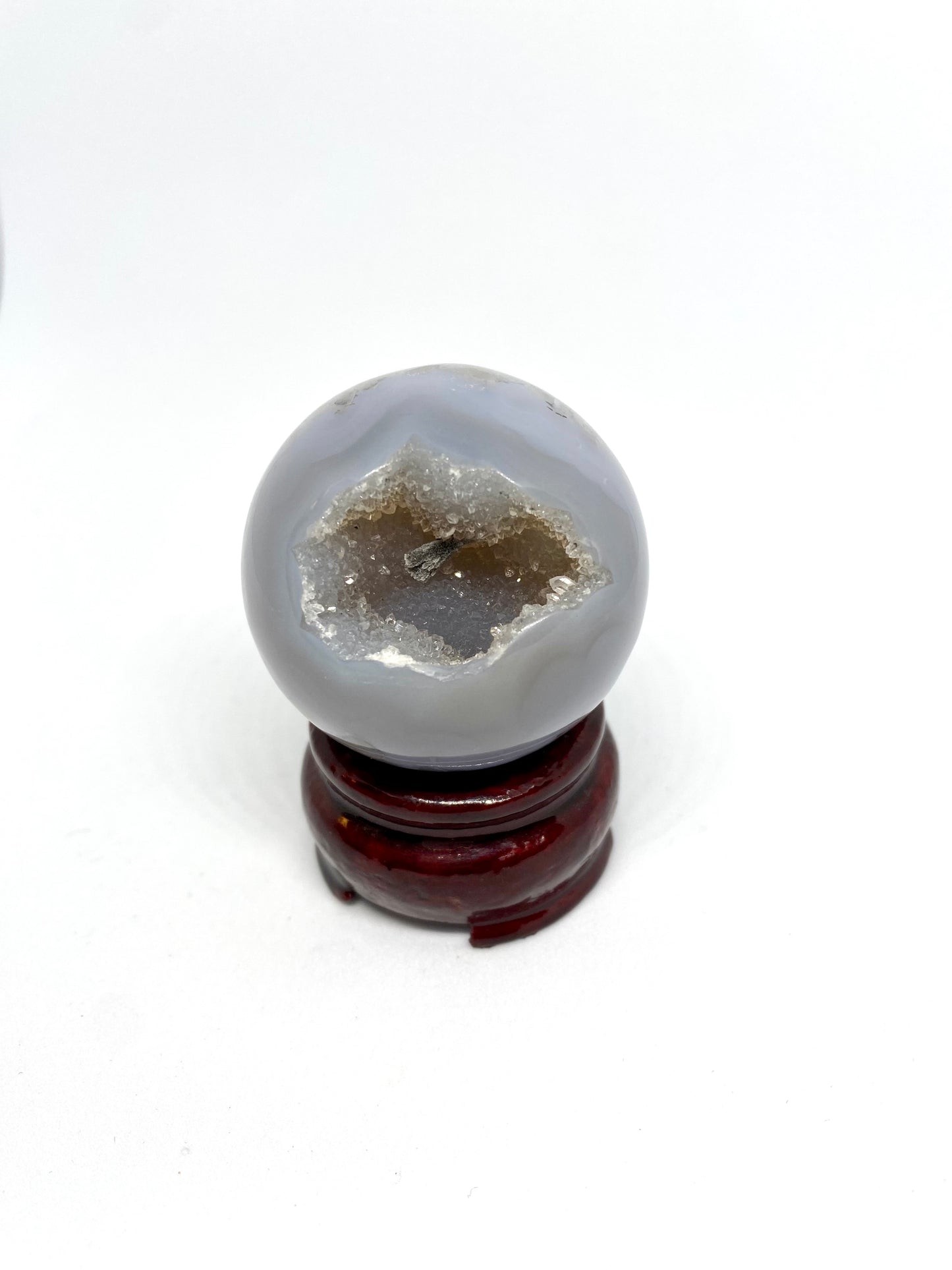 Druzy agate sphere