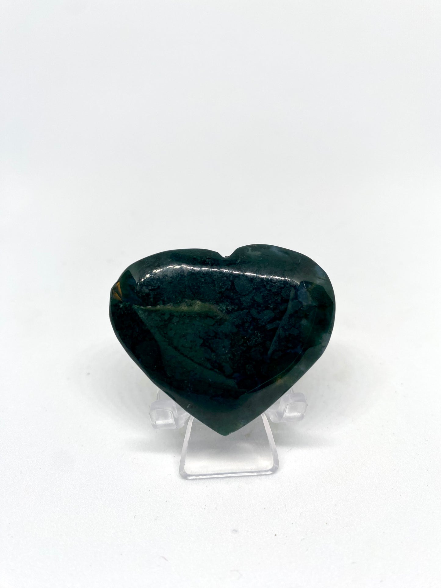 Moss agate heart