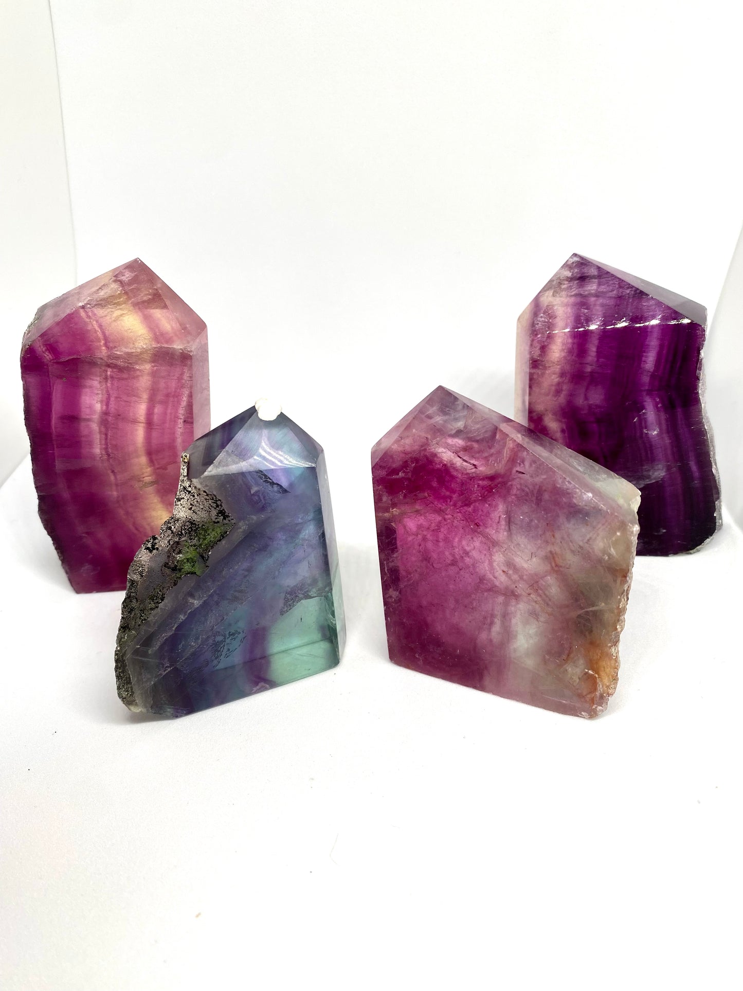 Fluorite slab towers