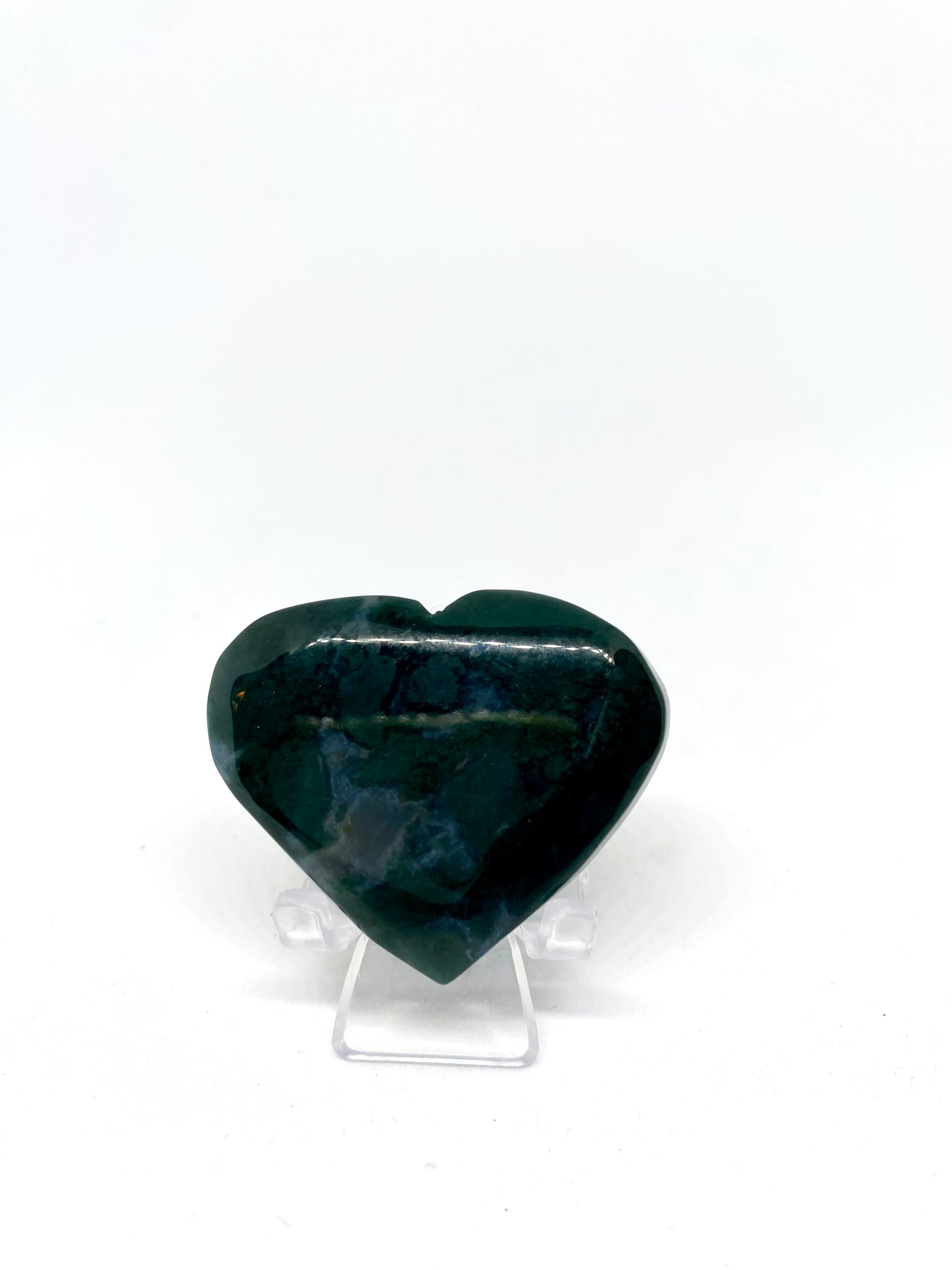 Moss agate heart