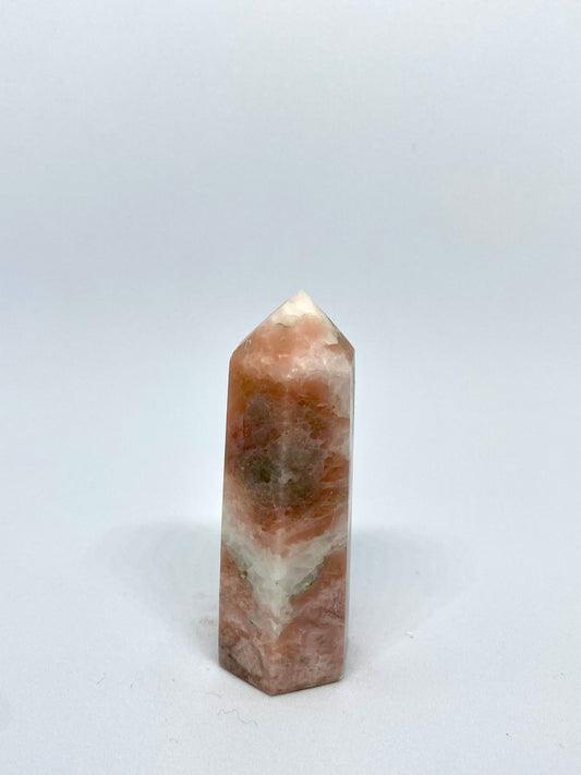 Pink calcite tower