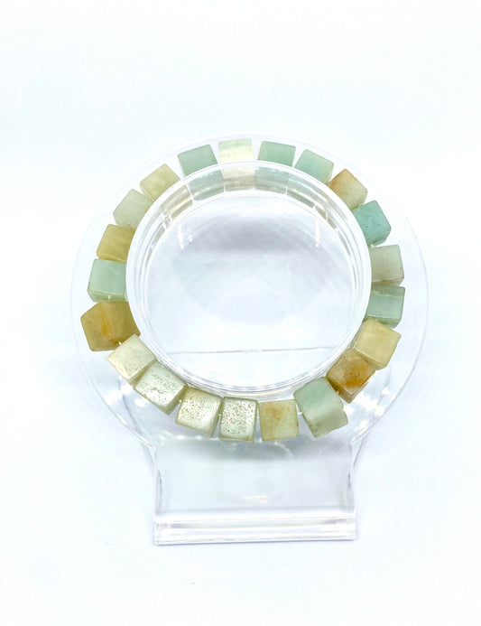 Caribbean calcite cube bracelet