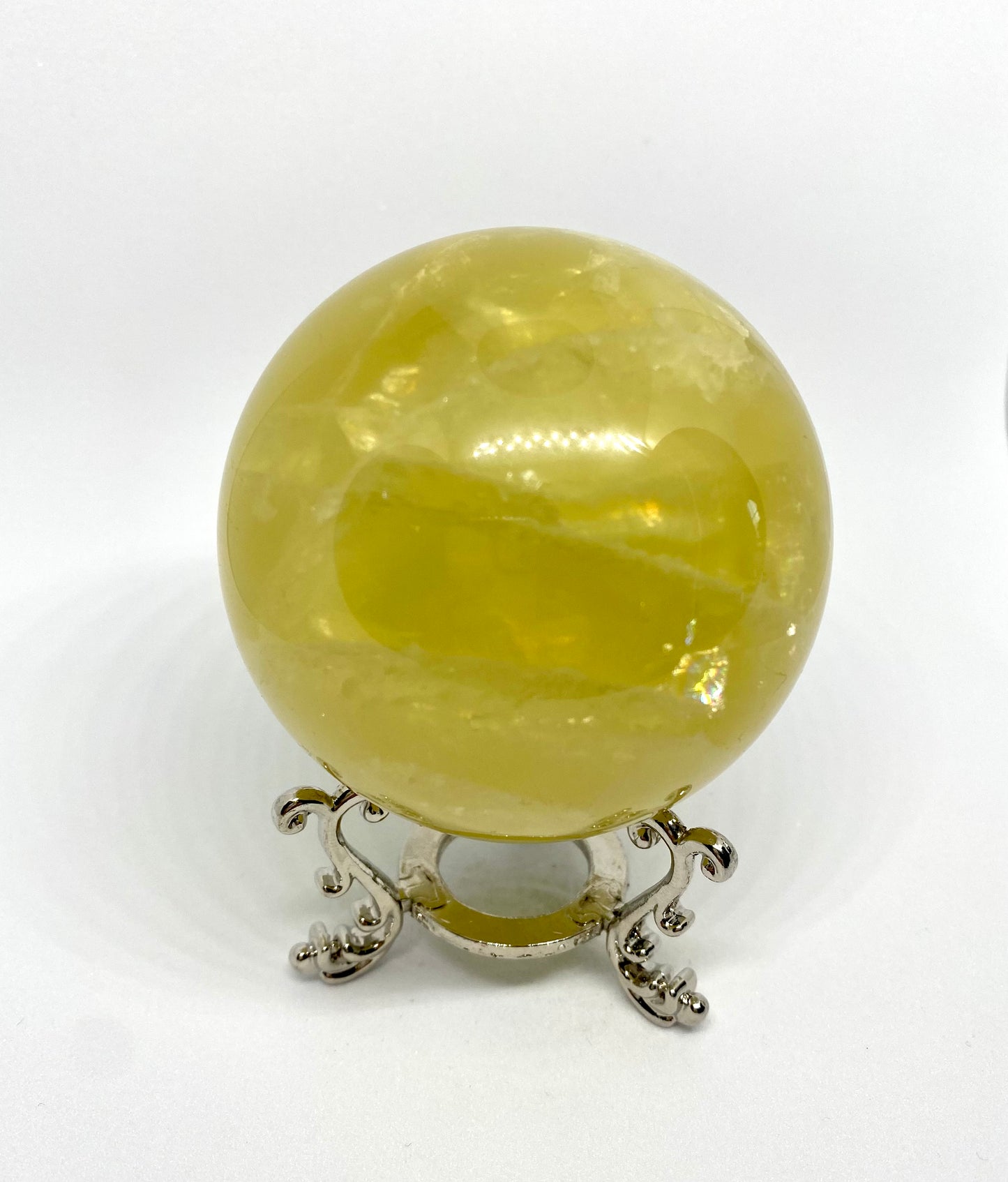 Lemon quartz sphere