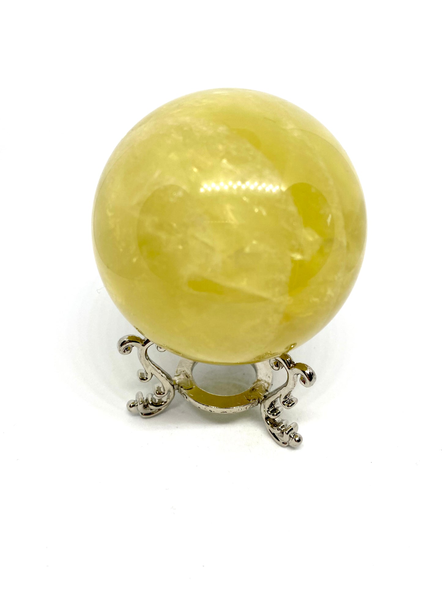 Lemon quartz sphere