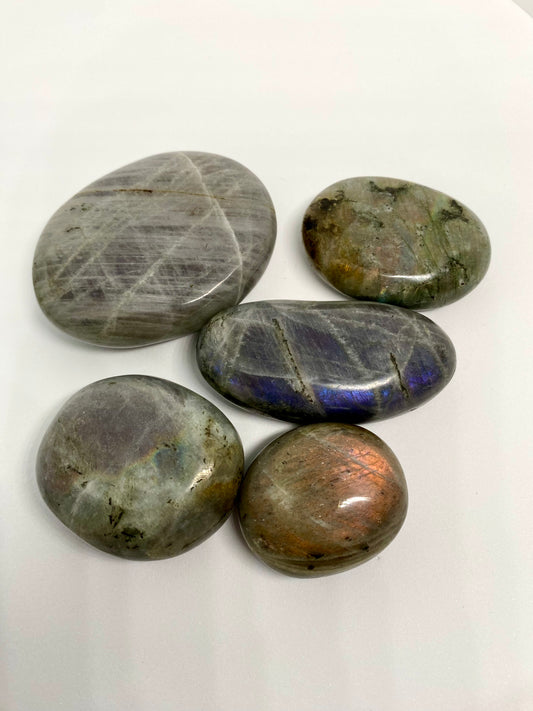 Labradorite palm stones