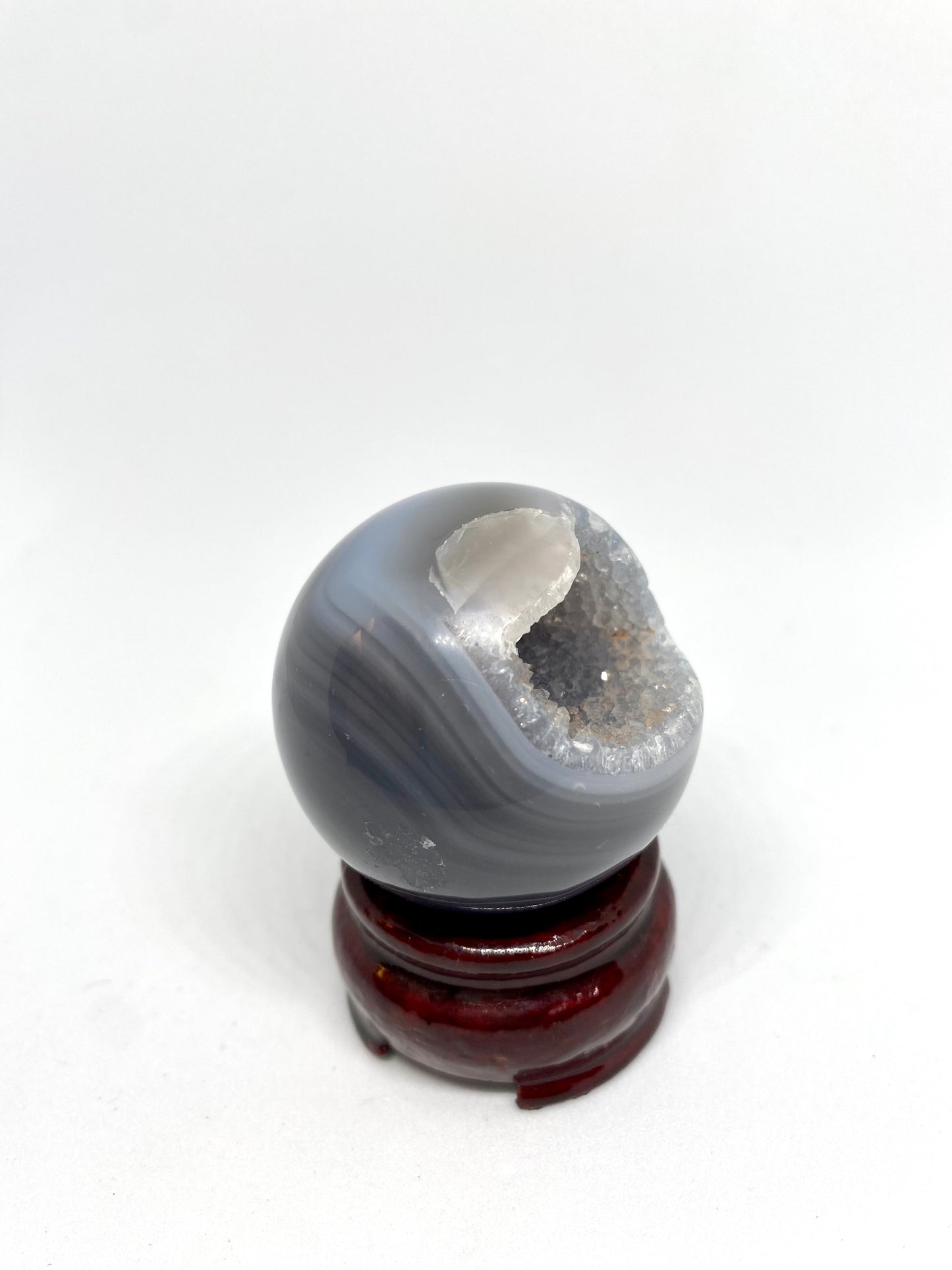 Druzy agate sphere