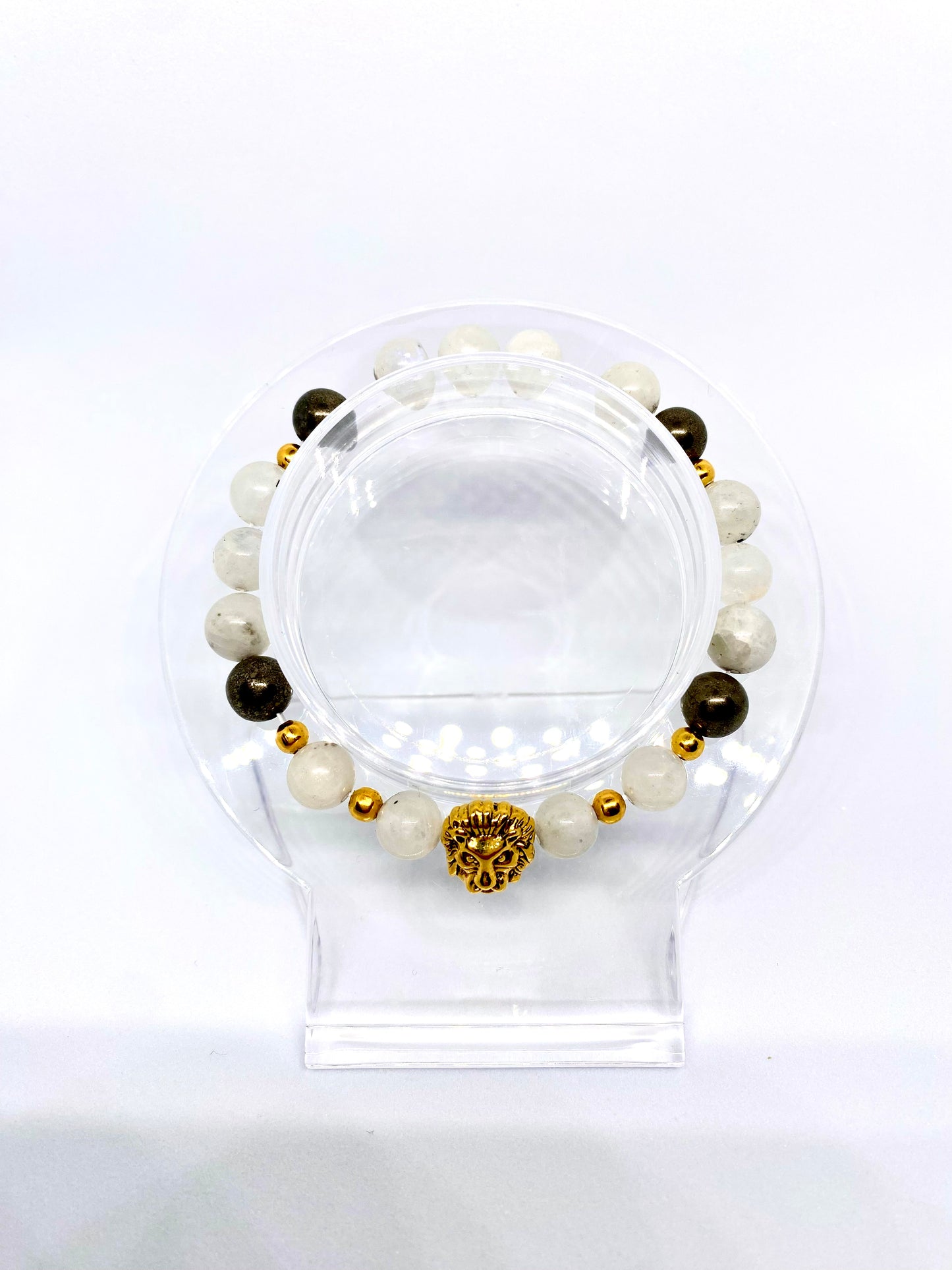 Moonstone lion bracelet