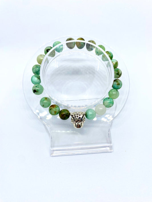 Chrysocolla leopard bracelet