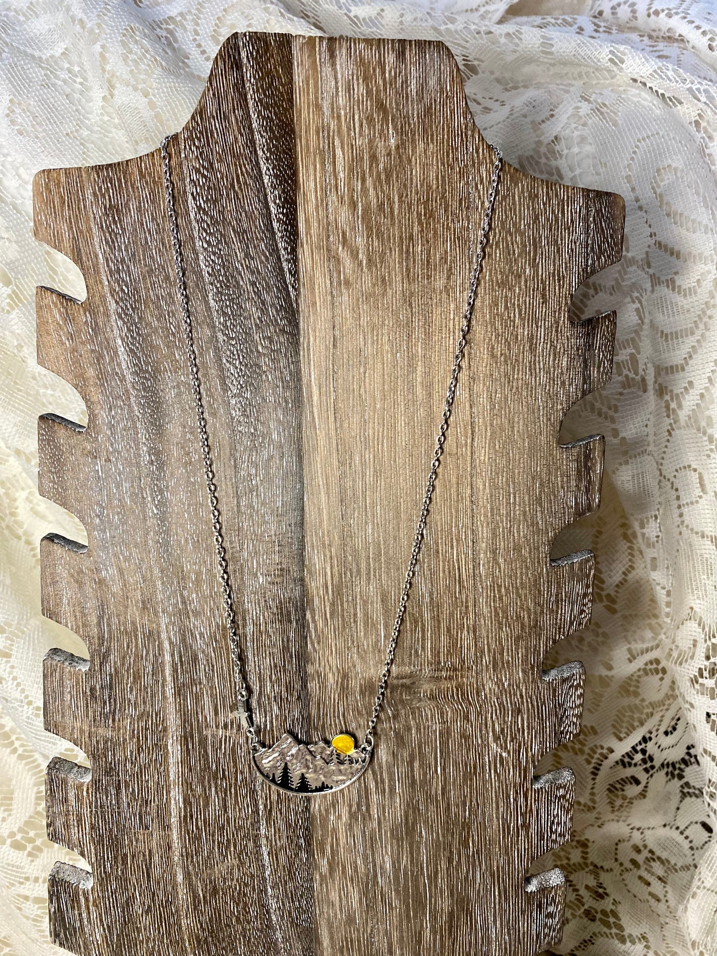 Mountain sunset/sunrise necklace