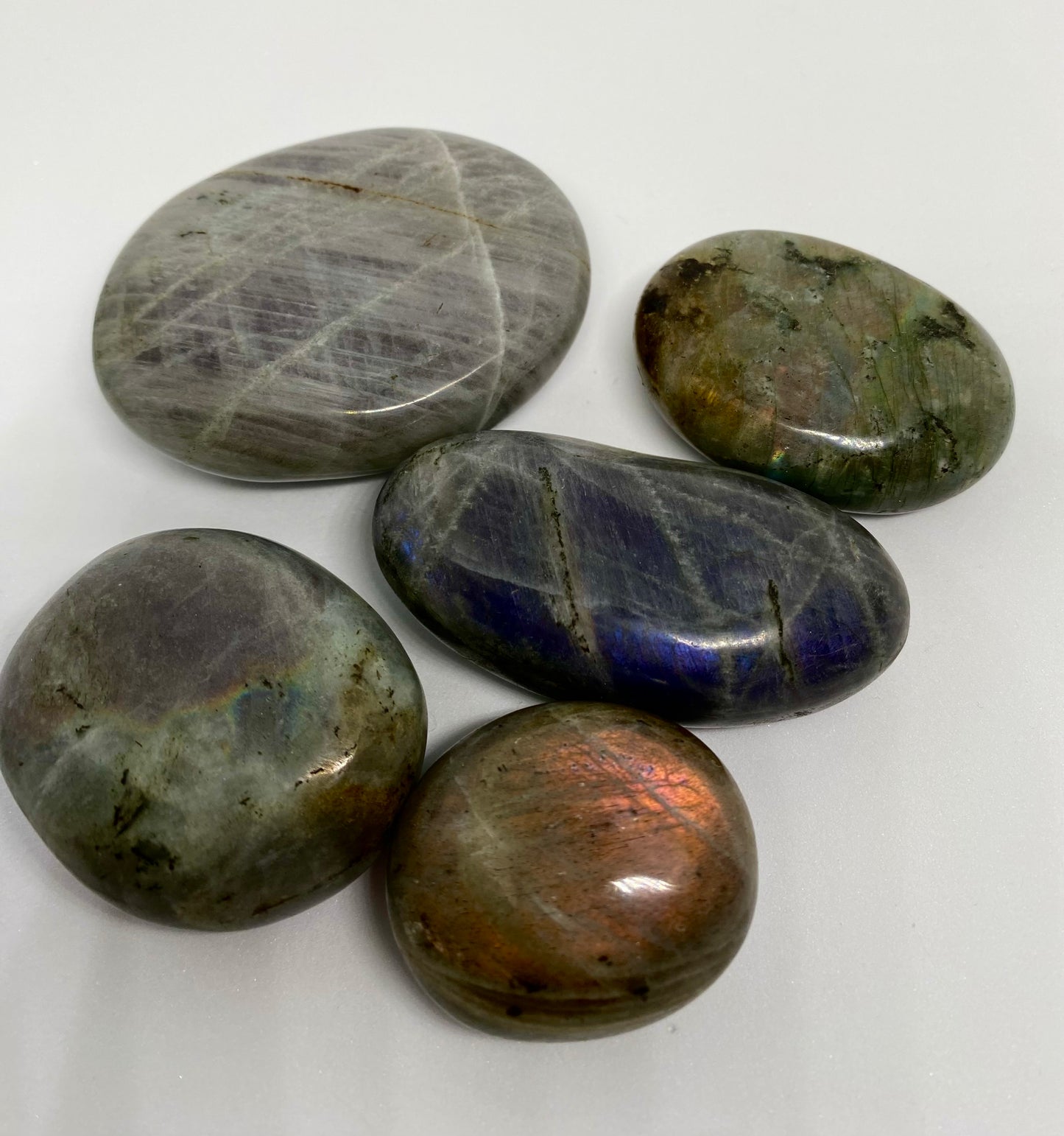 Labradorite palm stones