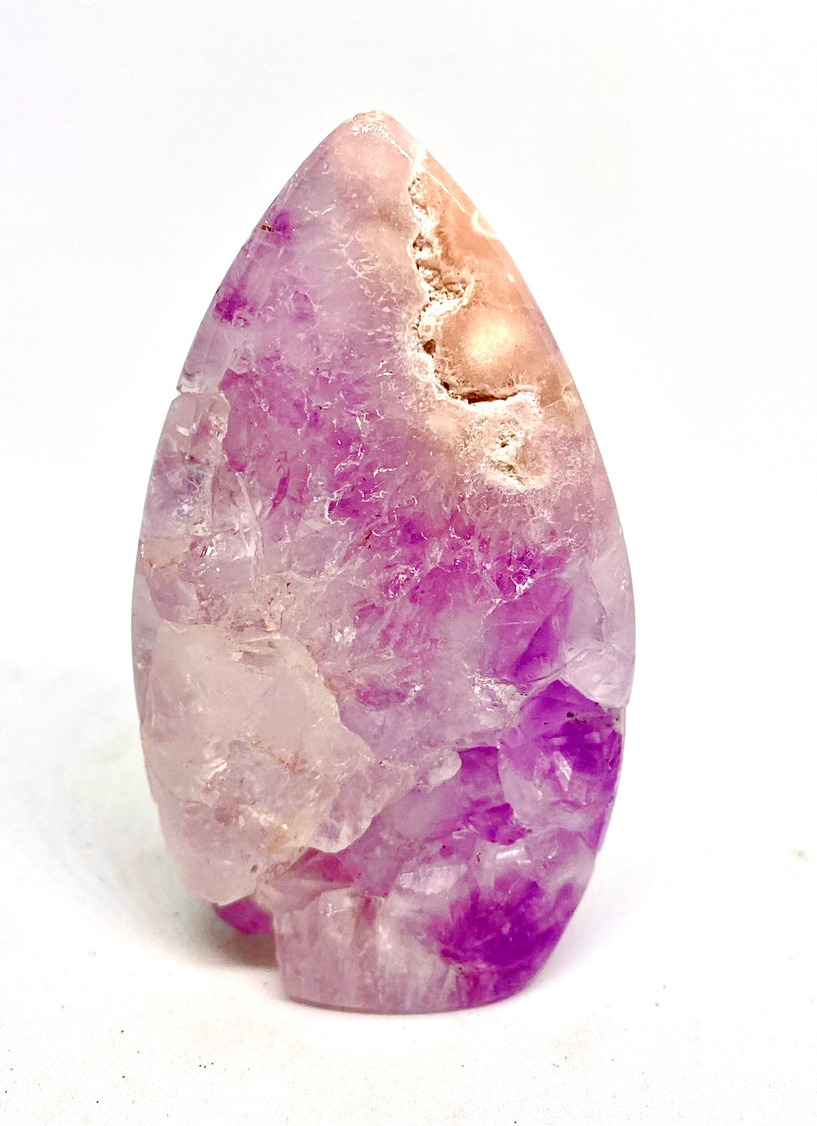 Pink Amethyst with Druzy Freeform