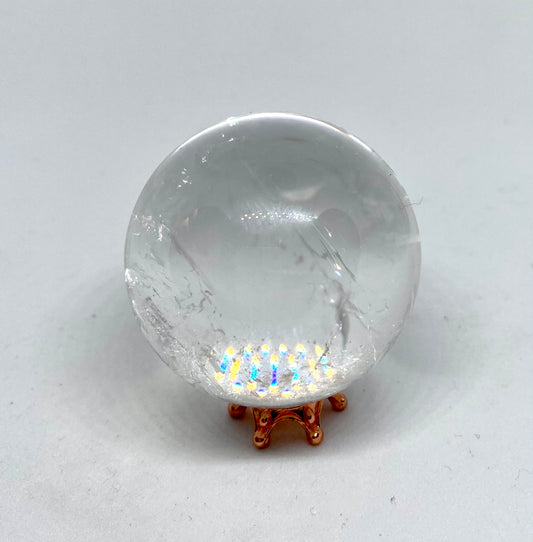 Clear quartz sphere