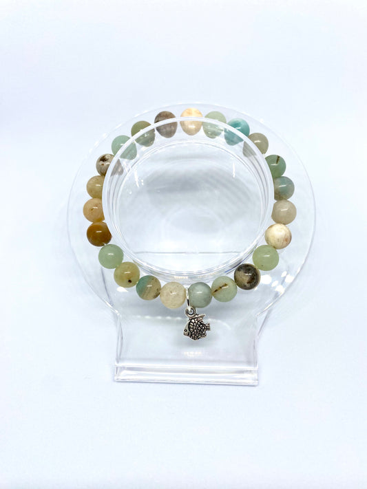 Caribbean calcite fish bracelet