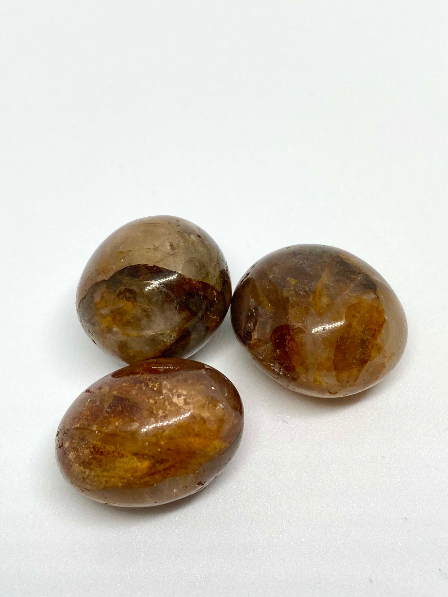 Fire quartz tumbles