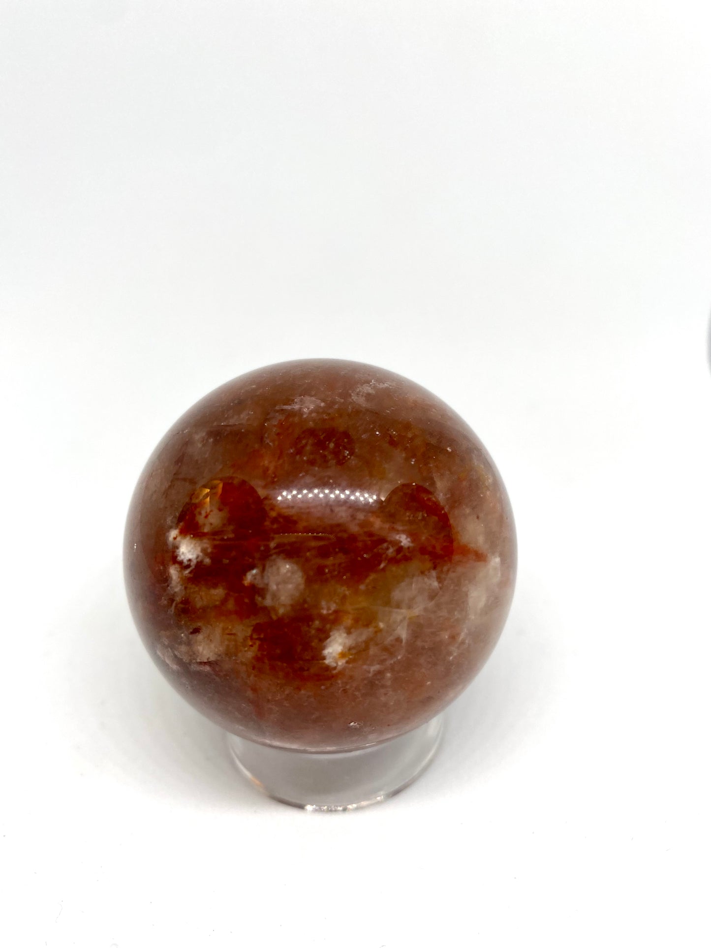 Fire quartz sphere