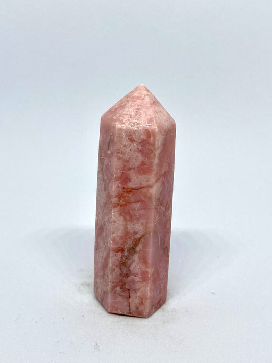 Pink calcite tower